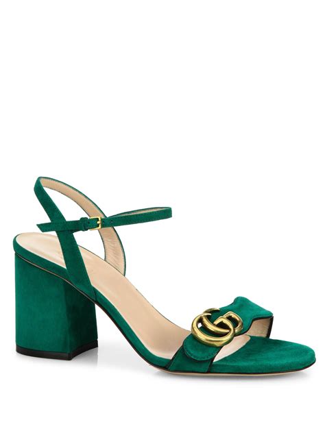 gucci green high heels|gucci heels open toe.